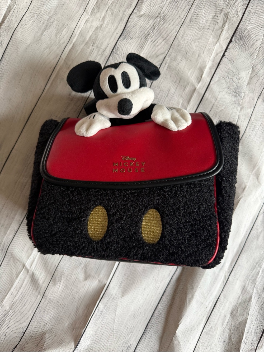 Disney Mickey Mouse Plush Sherpa Convertible Mini Backpack